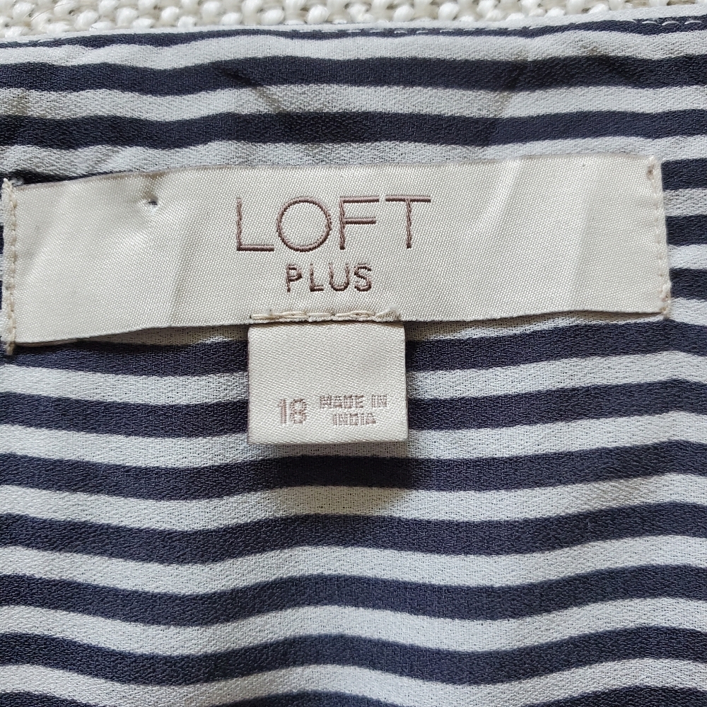 Loft Plus Size Striped Top - Picture 3 of 4